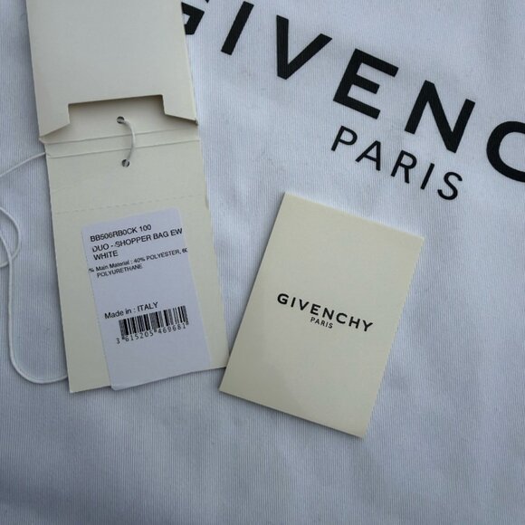 Givenchy Duo Shopper Leather Canvas Large White Tote - Picture 10 of 10